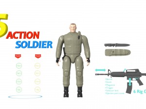 5dollaractionsoldier Modello 3D