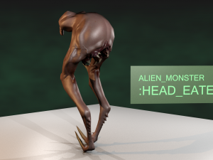alien monster head eater 3D Model