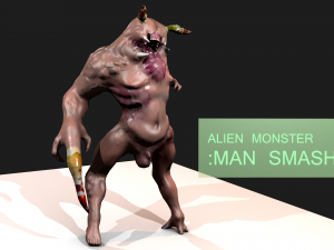alien monster man smasher 3D Model