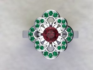 flower ring 3D 프린트 모델