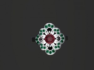 flower ring 3D Baskı Modeli
