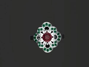 flower ring 3D Print Model