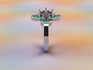 flower ring 3D Baskı Modeli