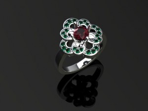 flower ring 3D Baskı Modeli