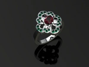 flower ring 3D Print Model