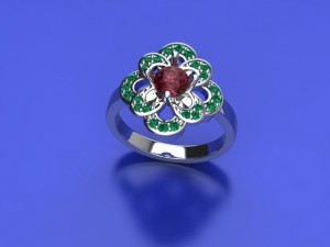flower ring 3D Baskı Modeli