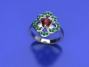 flower ring 3D Print Model