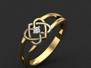 heart ring 3D 프린트 모델