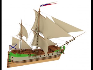 sailing ship kronslot 3D 모델