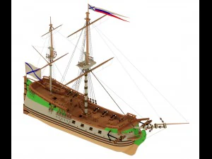sailing ship kronslot 3D Model