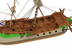 sailing ship kronslot Model 3D