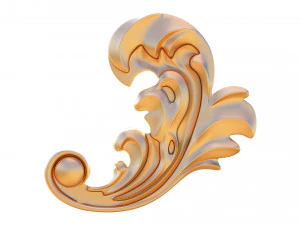 3D-Schnitzdekor 01 3D Modell