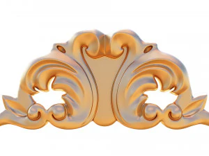 3D-Schnitzdekor 02 3D Modell