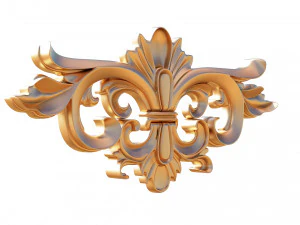 3d carving decor composition 04 3D Model