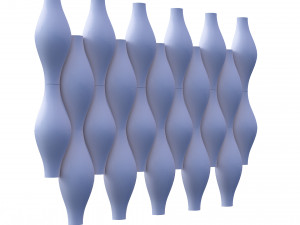 3d panel calipso lux ruby balaska style Modello 3D