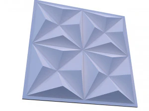 3d wall panel piramide 02 3D Model