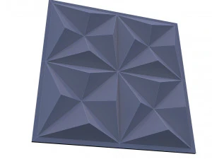3d wall panel piramide 02 3D Model