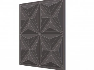 3d wall panel piramide 02 3D Model