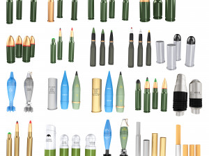 bullet collection pack 3D Model