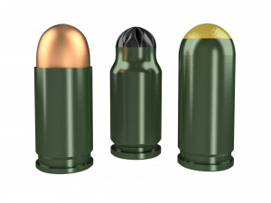 bullet collection pack Model 3D