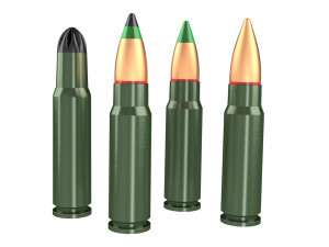 bullet collection pack Model 3D