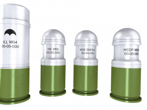 bullet collection pack Model 3D