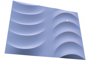 3d wall panel ripple style 02 Model 3D