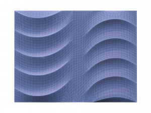 3d wall panel ripple style 02 Model 3D