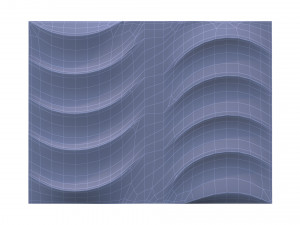 3d wall panel ripple style 02 Model 3D