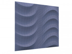 3d wall panel ripple style 02 Model 3D