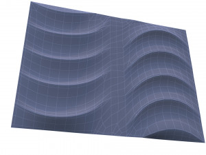 3d wall panel ripple style 02 Model 3D