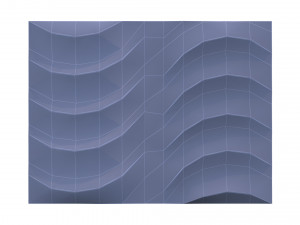 3d wall panel ripple style 02 Model 3D