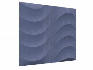 3d wall panel ripple style 02 Model 3D