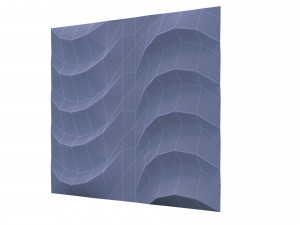 3d wall panel ripple style 02 Model 3D