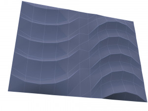 3d wall panel ripple style 02 Model 3D