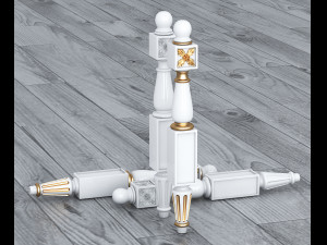 classic baluster yegane Modello 3D