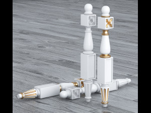 classic baluster yegane Modello 3D