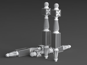 classic baluster yegane Modello 3D