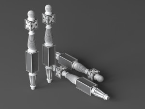 classic baluster yegane Modello 3D