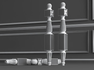 classic baluster yegane Modello 3D