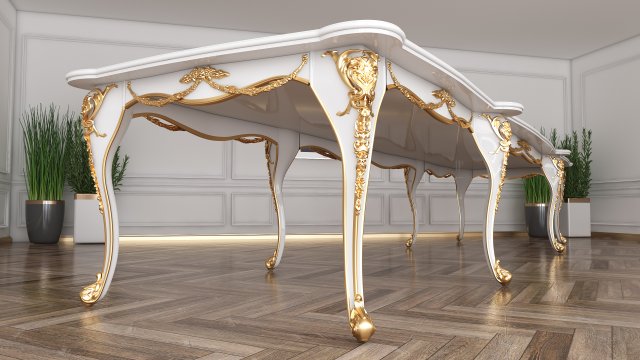 classic table for dining room table sarwood 3D Model .c4d .max .obj .3ds .fbx .stl .blend 