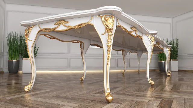 classic table for dining room table sarwood 3D Model .c4d .max .obj .3ds .fbx .stl .blend
