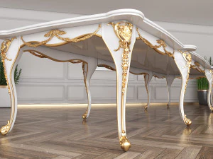 ダイニングルーム用のクラシックなテーブル テーブル サーウッド 3Dモデル