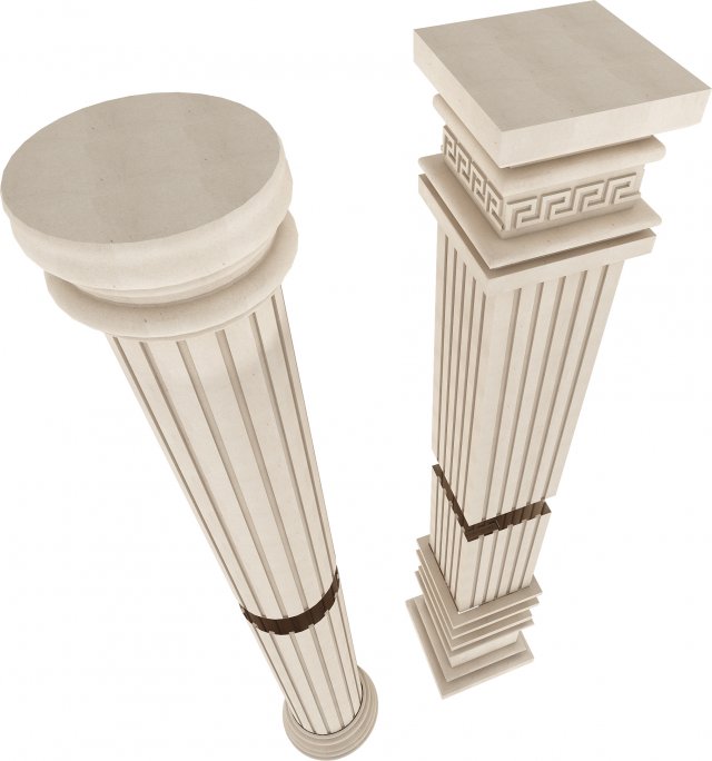 column plaster molding decoration Modèle 3D .c4d .max .obj .3ds .fbx .stl .blend 