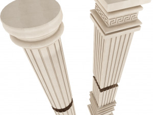 column plaster molding decoration 3D Model