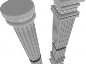 column plaster molding decoration Modèle 3D