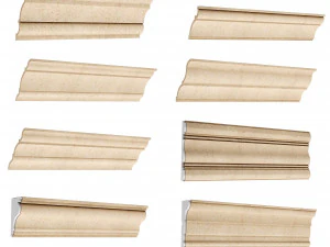 Коллекция карнизов из гипса 01 3D Модель