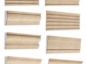 cornice plaster molding collection 01 3D Model