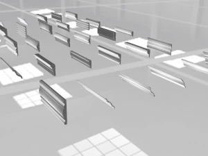 cornice plaster molding collection 01 3D Model