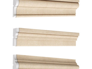 cornice plaster molding collection 02 3D Model